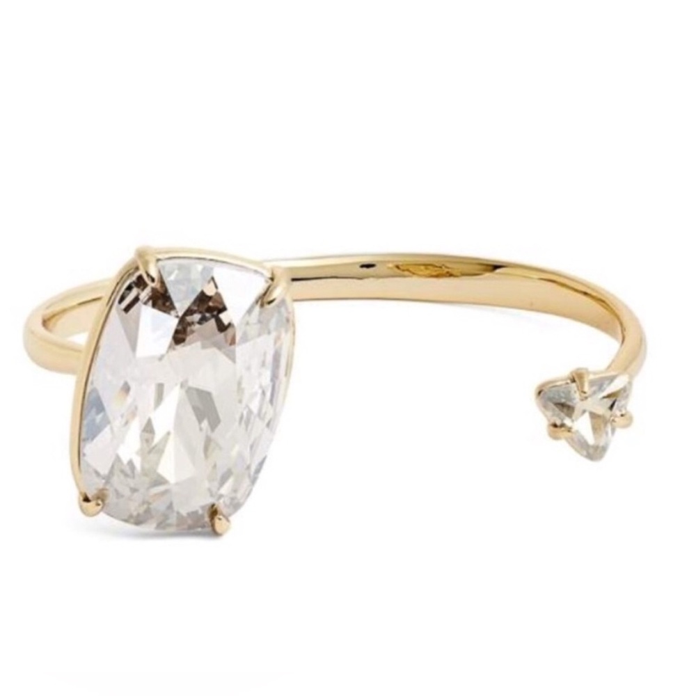 ALEXIS BITTAR • Gold and CZ Crystal Cuff Bracelet